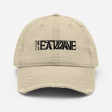 Load image into Gallery viewer, Distressed Hat black embroidery