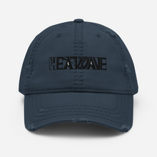 Load image into Gallery viewer, Distressed Hat black embroidery